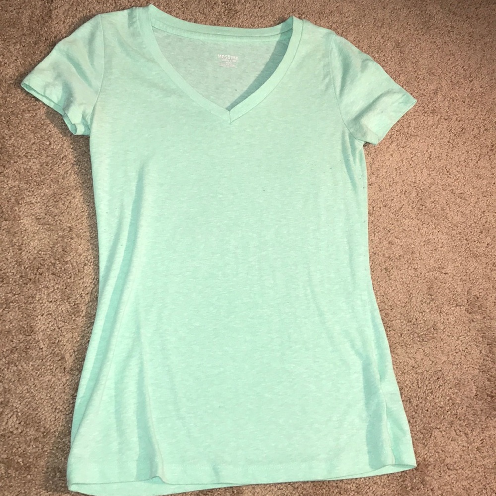 mint green v neck t